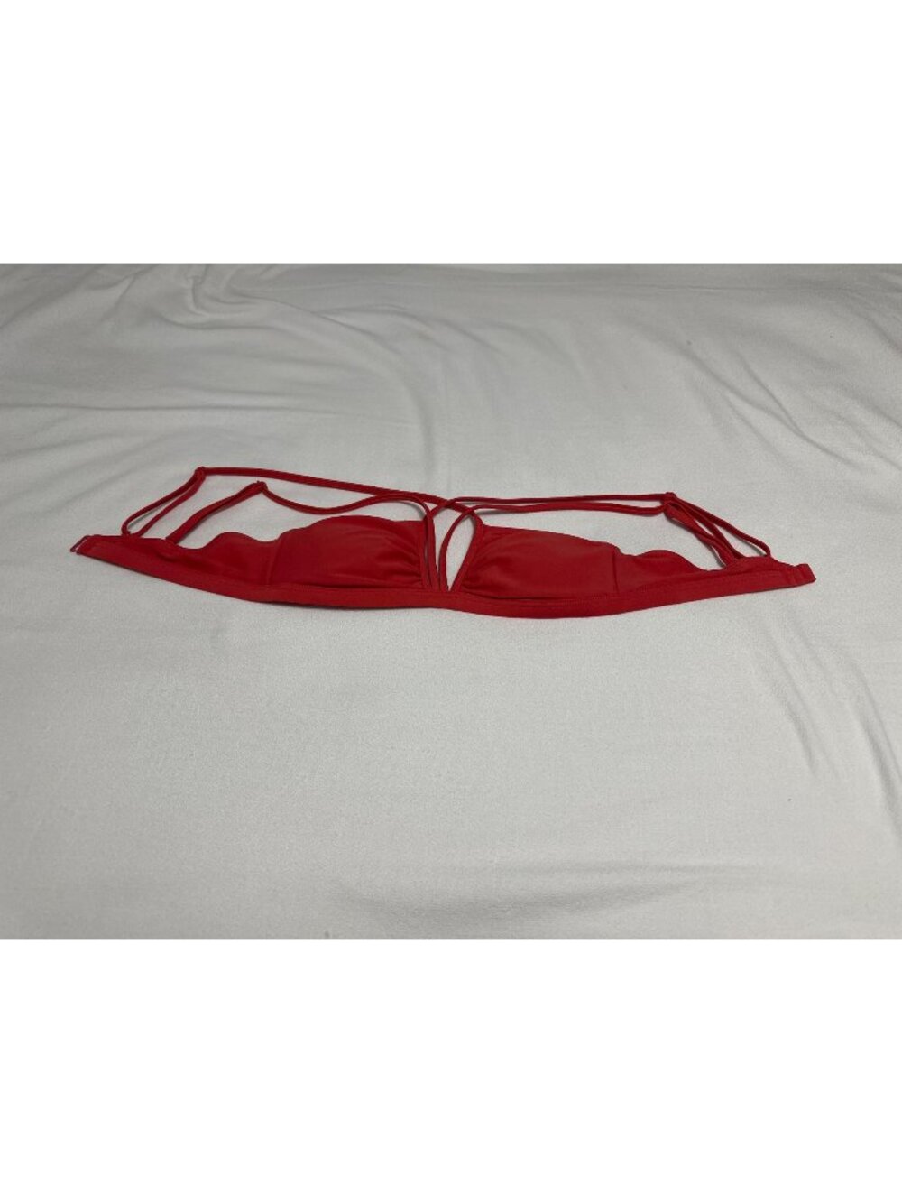 RVCA Strappy  coral Bikini Top Small - 80% Polyamide 20% Elastane